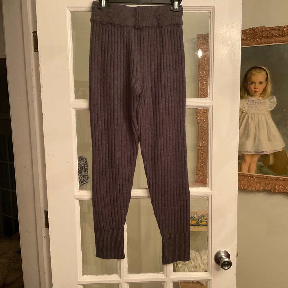Free People Ribbed Knit Pants - Gray - Picture 2 of 3